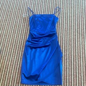 Honey and Rosie square neck open back dress